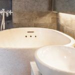 Pool suite room bathtub