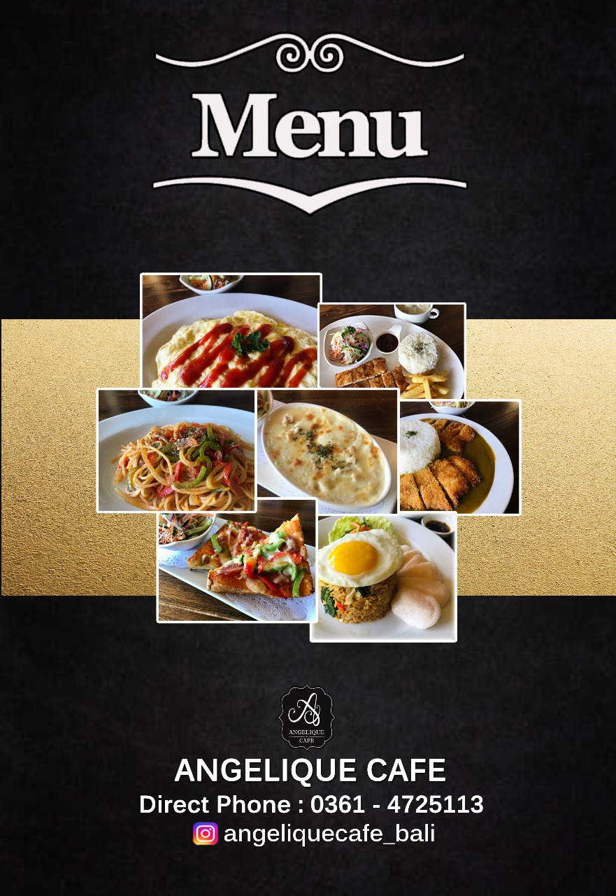 Angelique cafe menu