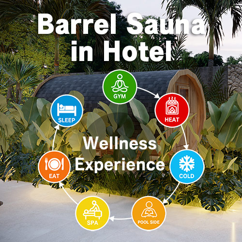 Barrel sauna in Hotel